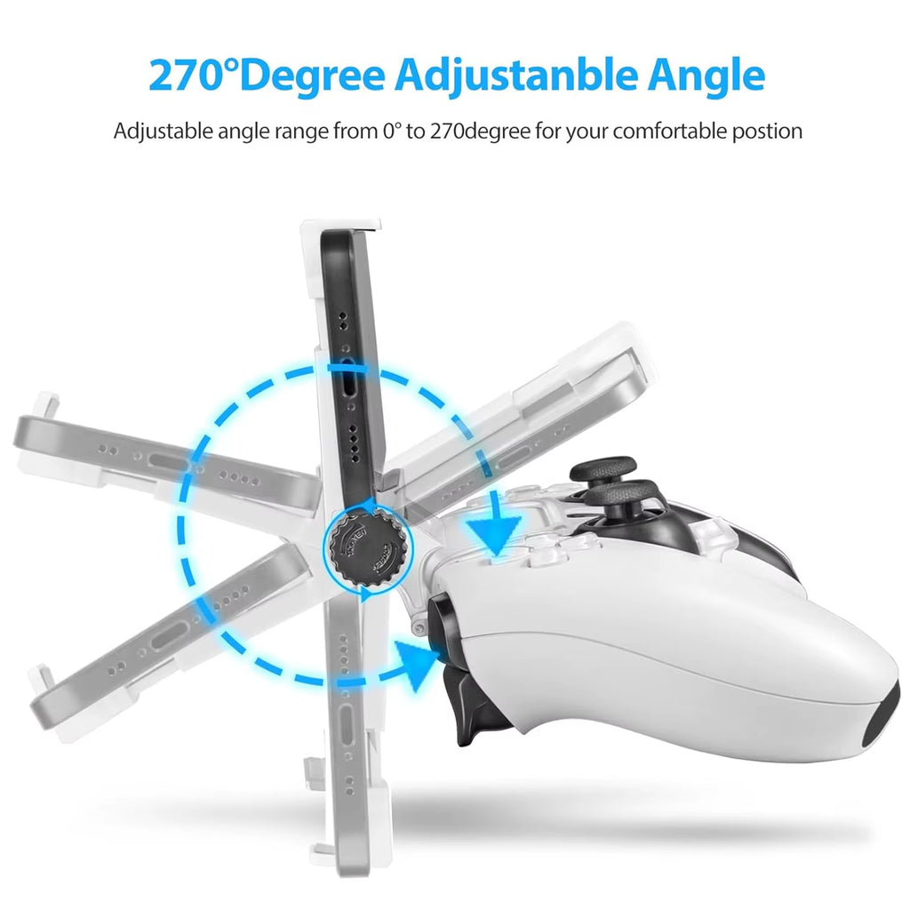 PC Flexible Controller Clamp Stand 360 Degree Angle Adjustment Phone Holder for PS5 Controller Gamepad Game Accessories